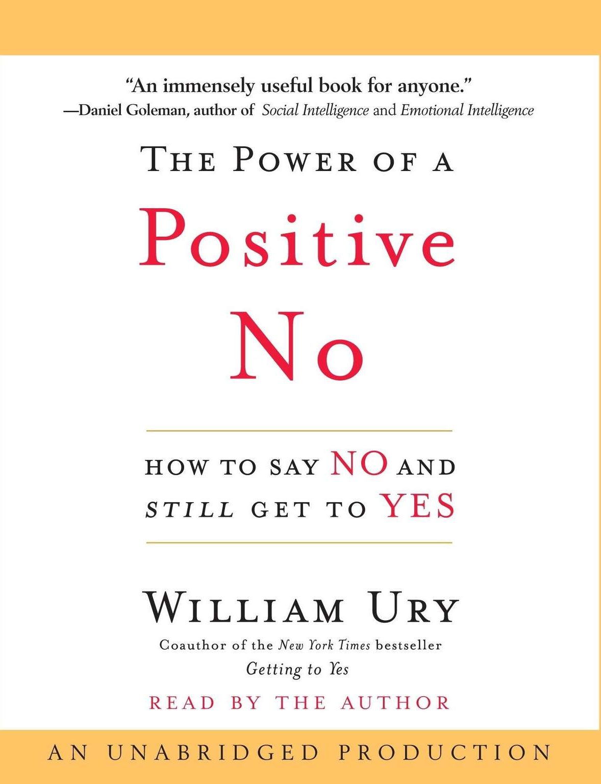 Power of a Positive No Book Cover